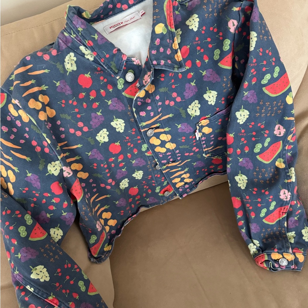 Lisa Says Gah Farmers Market Cropped Jean Jacket - Picture 2 of 2